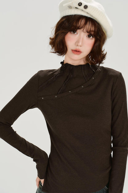 レトロラッフルドエッジトップス