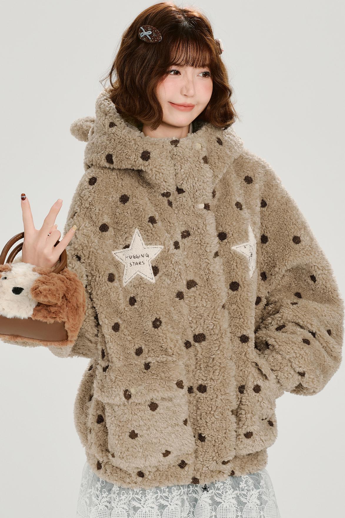 レトロエンブロイダーフーデッドジャケット