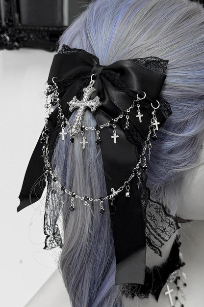 ゴシックレースラインストーンヘアアクセサリー
