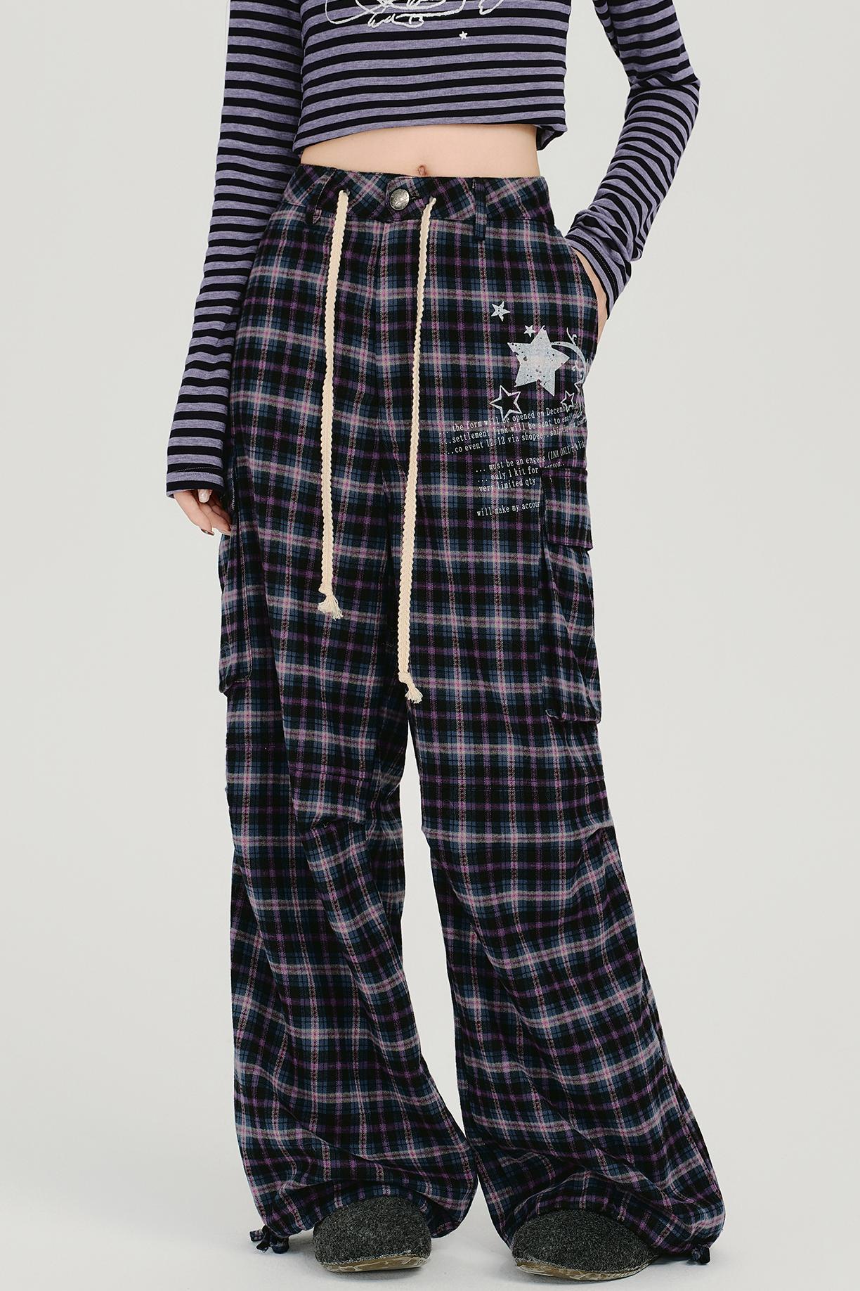 アメリカンレトロプラッドパンツ