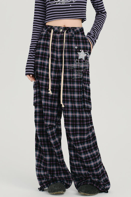 アメリカンレトロプラッドパンツ