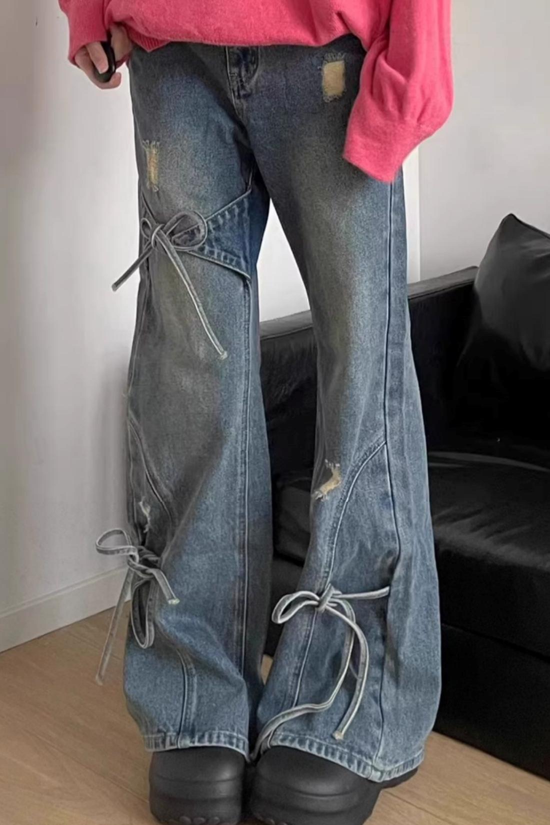 Slim fit denim pants