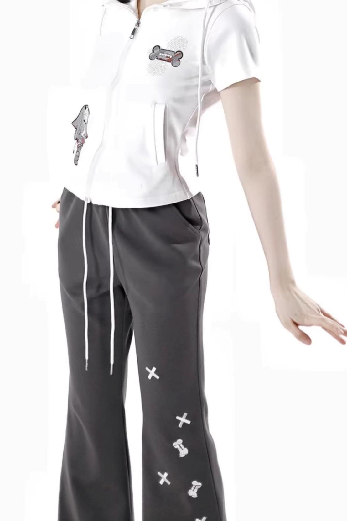 Star Flared Long Pants