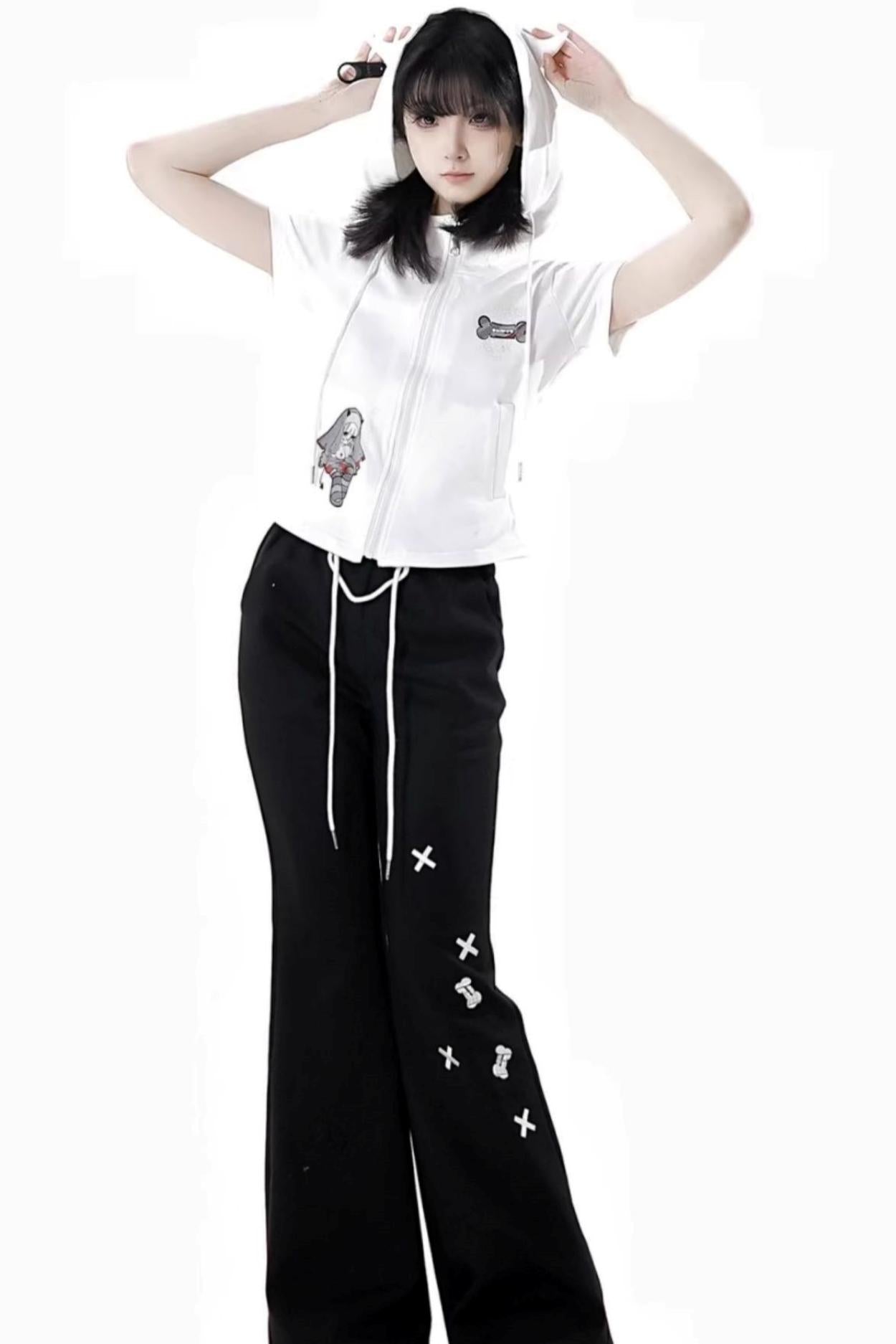 Star Flared Long Pants