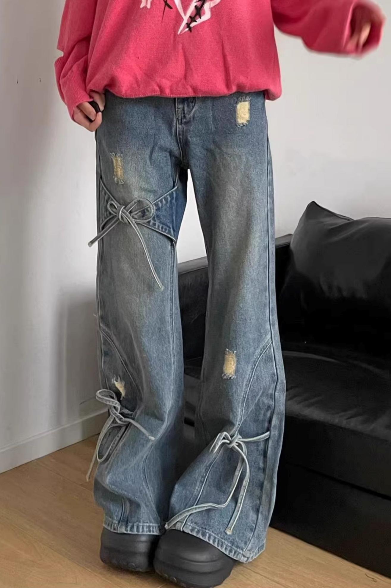 Slim fit denim pants