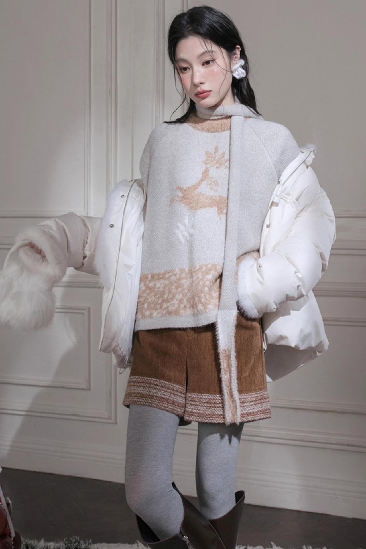 コーデュロイステッチショートパンツ