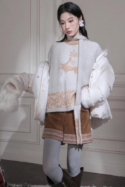 コーデュロイステッチショートパンツ