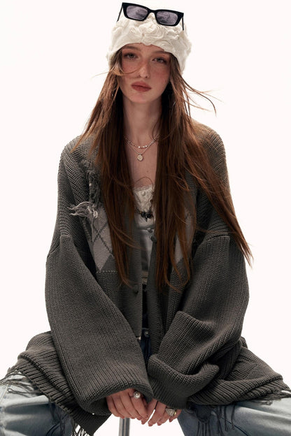 Patchwork Tassel Knit