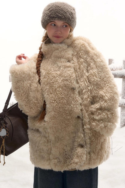 リバーシブルファースエードコート