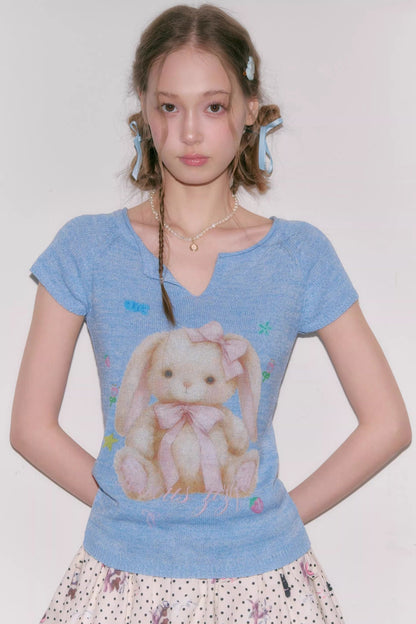 Sweet Rabbit Knit Top