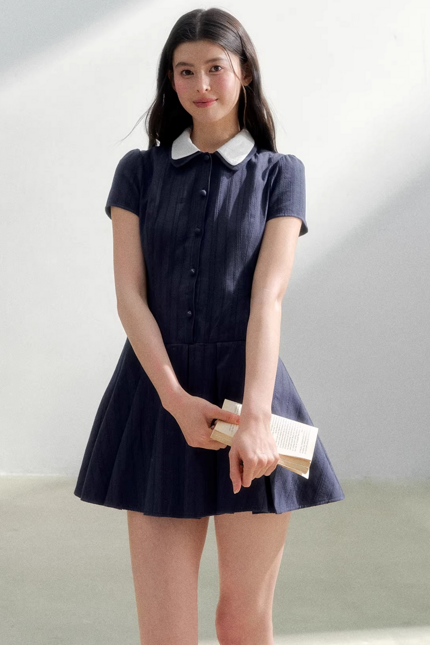 复古学院风衬衫连衣裙