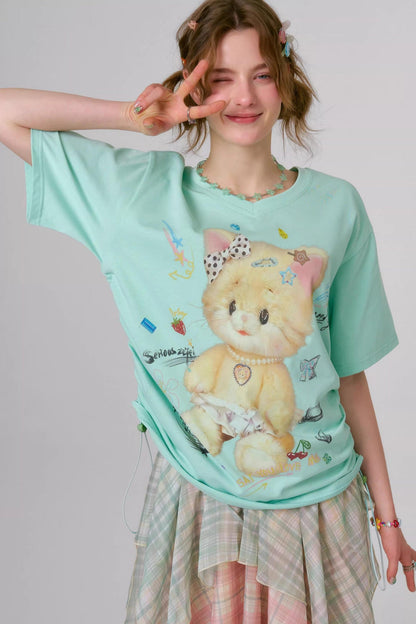 Gummy Bear V-Neck Top