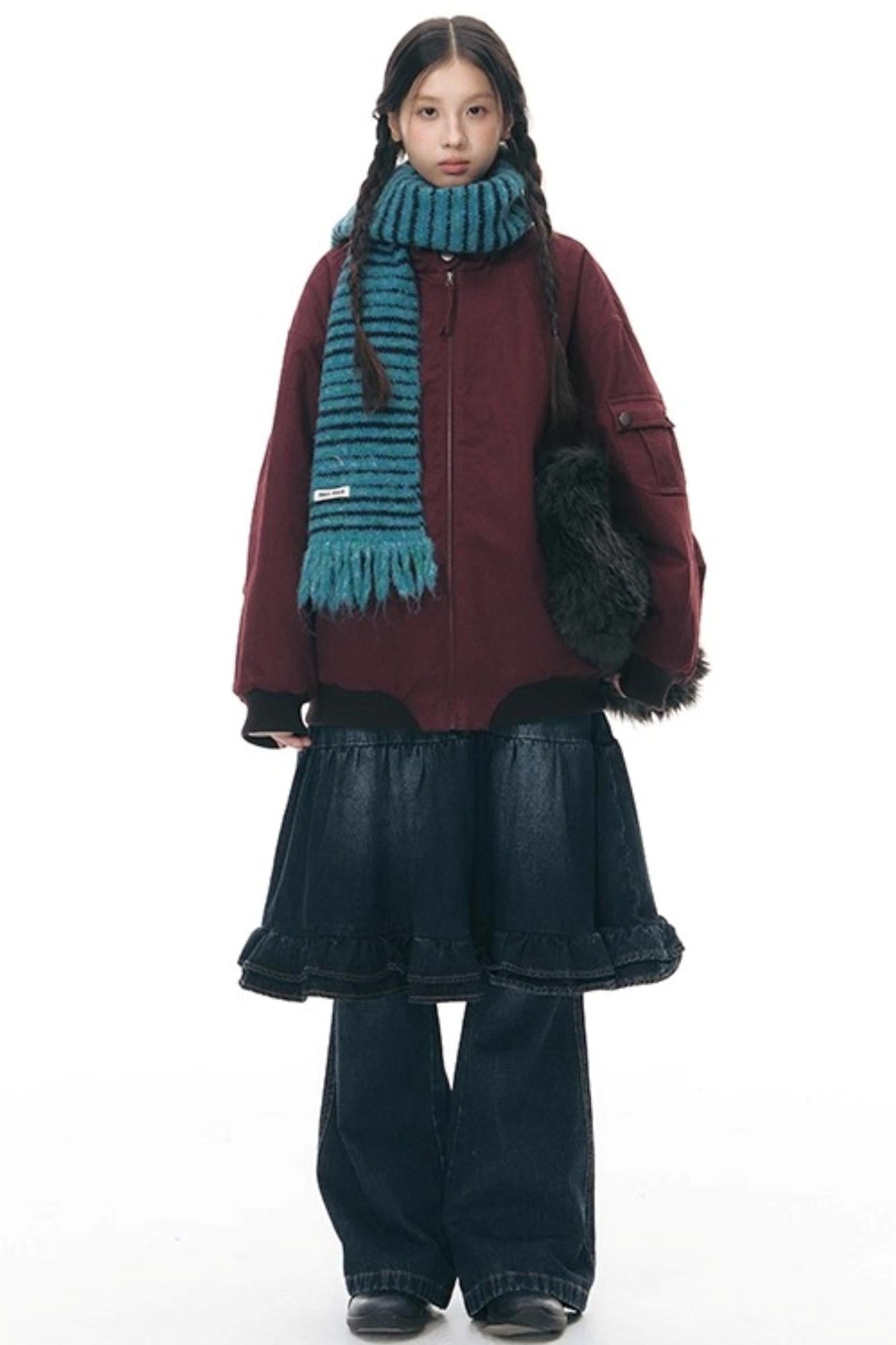 ダークレッドルーズジャケット