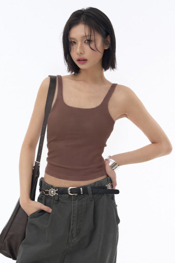 Slim-cut Stretch Tank Top