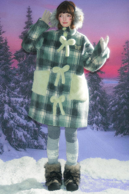 Retro Plaid Woollen Coat