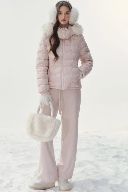 Quilted Sweet Hooded Down Jacket