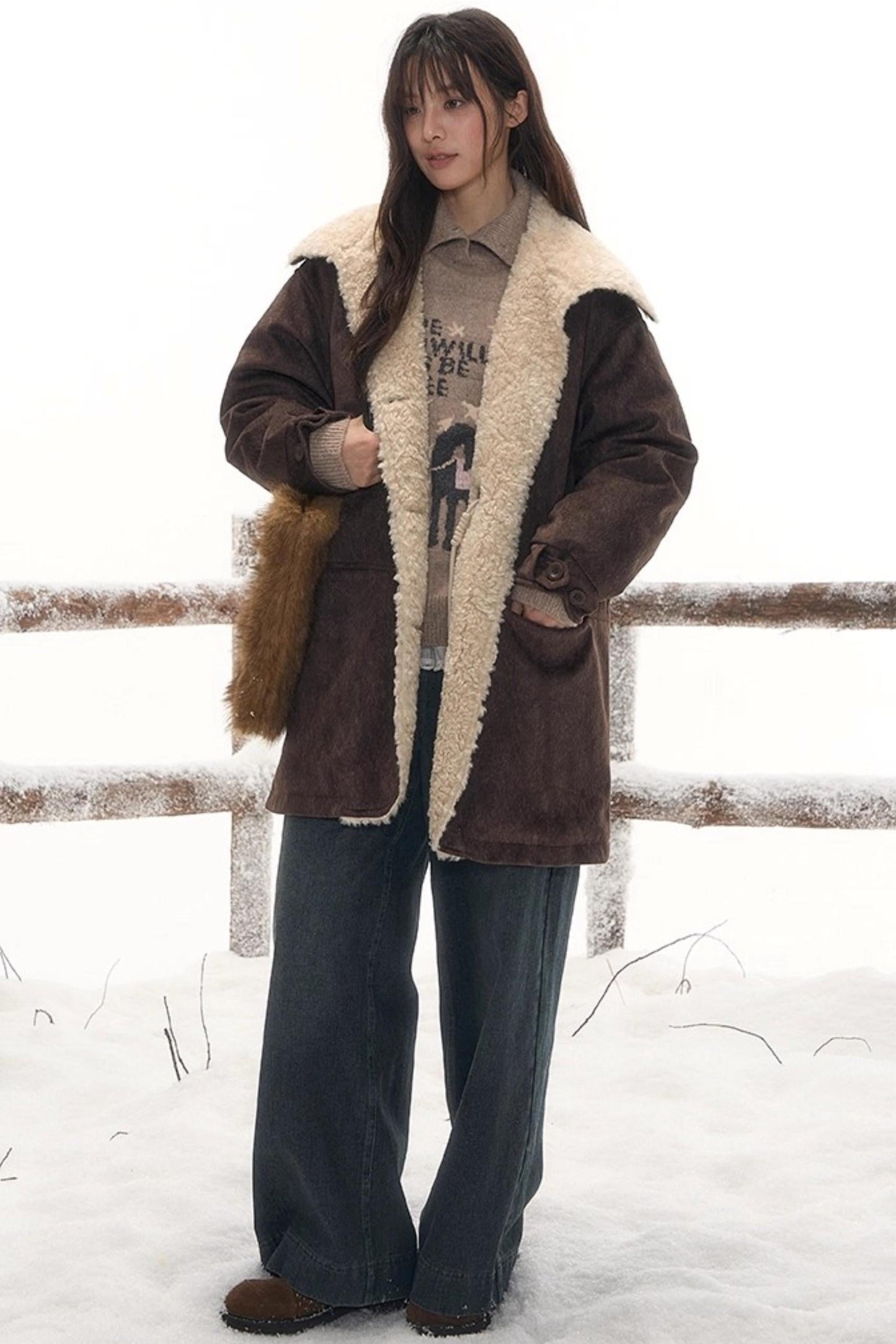 オッシュワイドレッグデニムパンツ