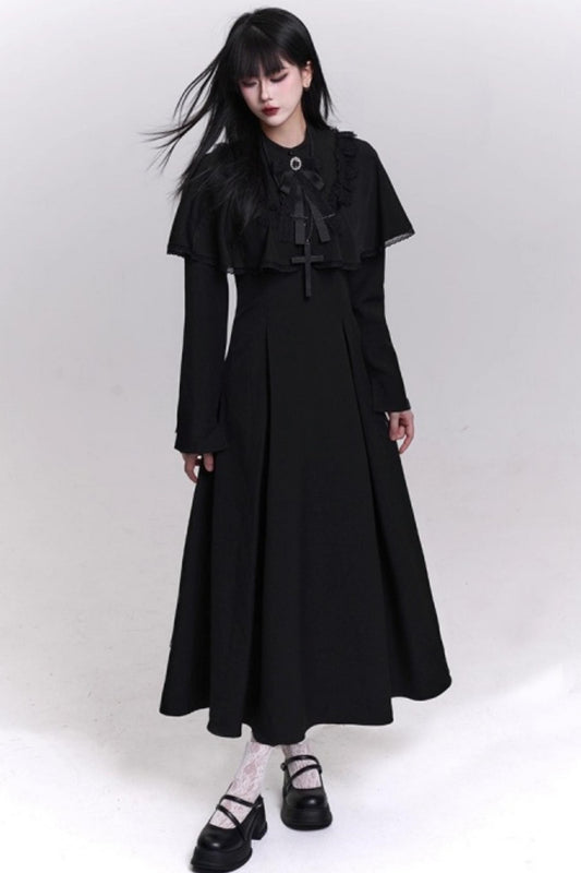 Gothic Black Long Dress