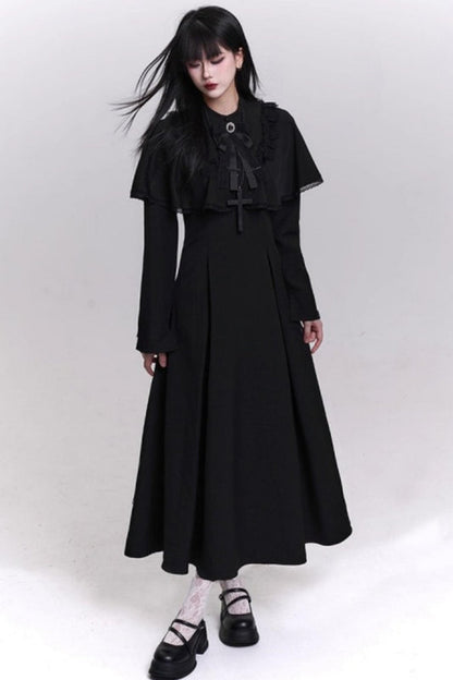 Gothic Black Long Dress