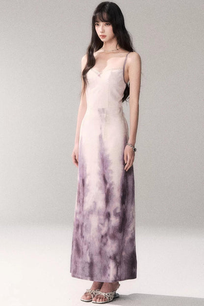 Lila-Abendbrise-Kleid