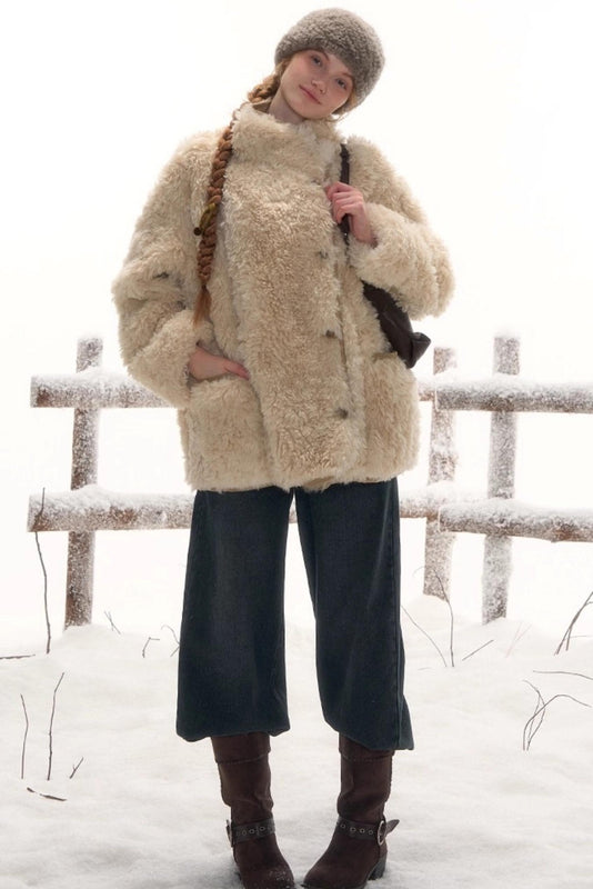 リバーシブルファースエードコート