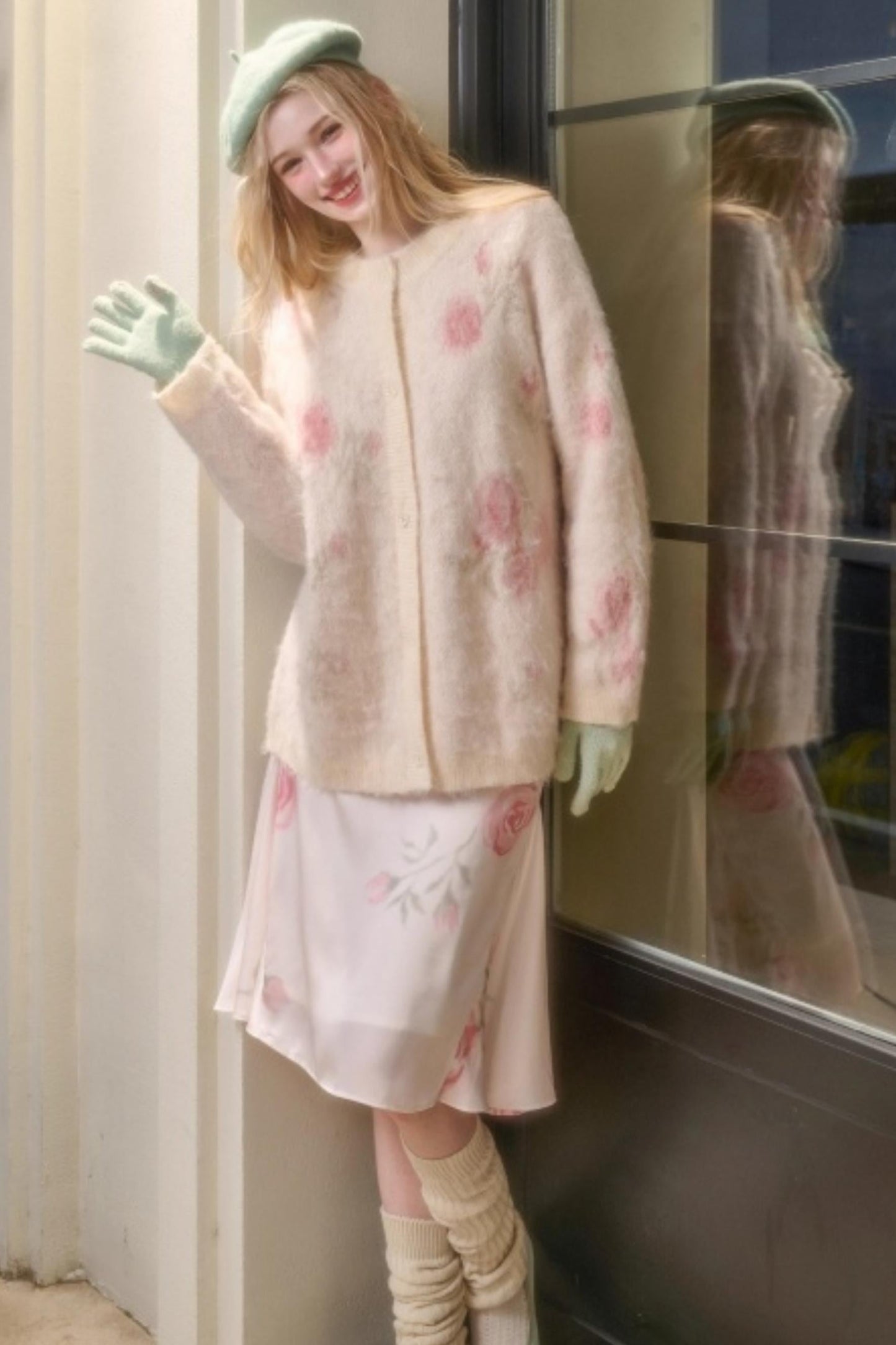 スイートレトロガーリーニットカーディガン