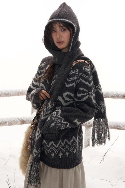 Retro Mode Design Scarf Hat