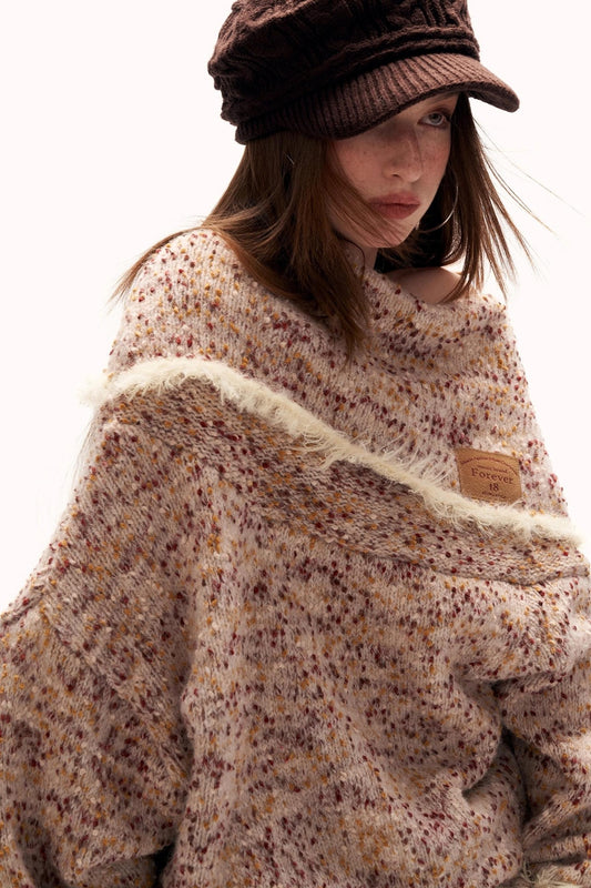 ミックスヤーンハイネックトップス