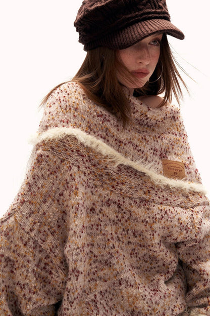 ミックスヤーンハイネックトップス