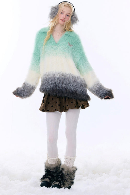 レトロポルカドットスカート