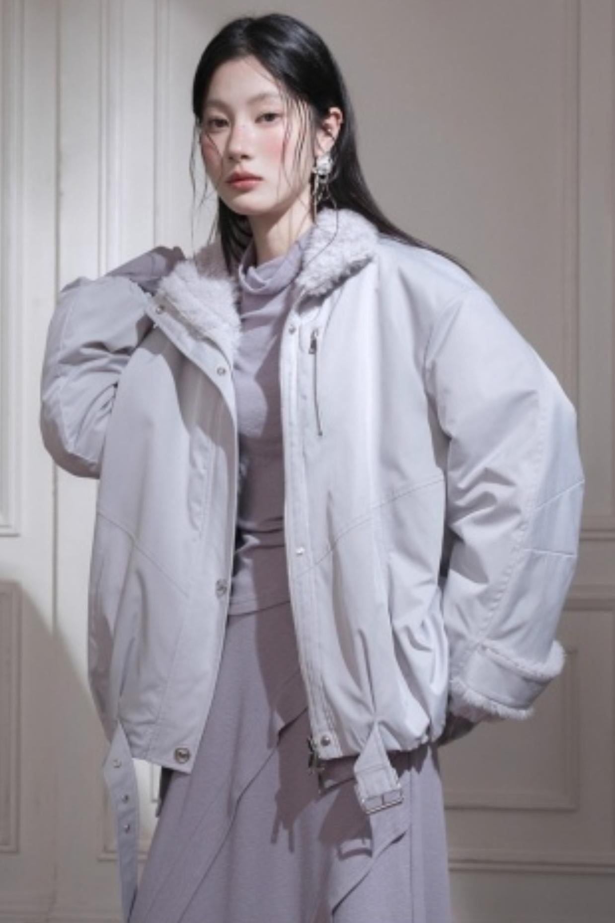 アートストラップニットトップス+スカート