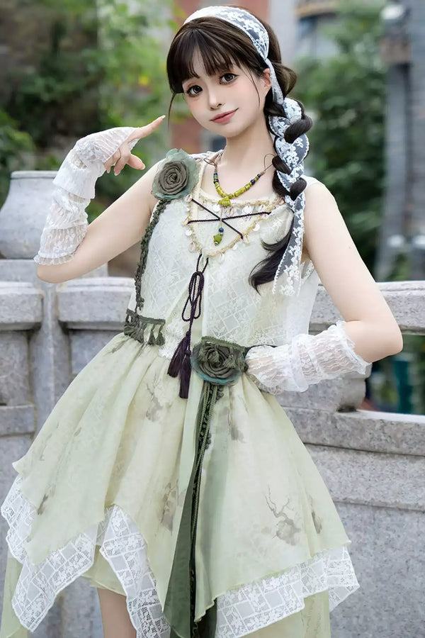 スウィートリゾートスタイルロリータサンドレスセット