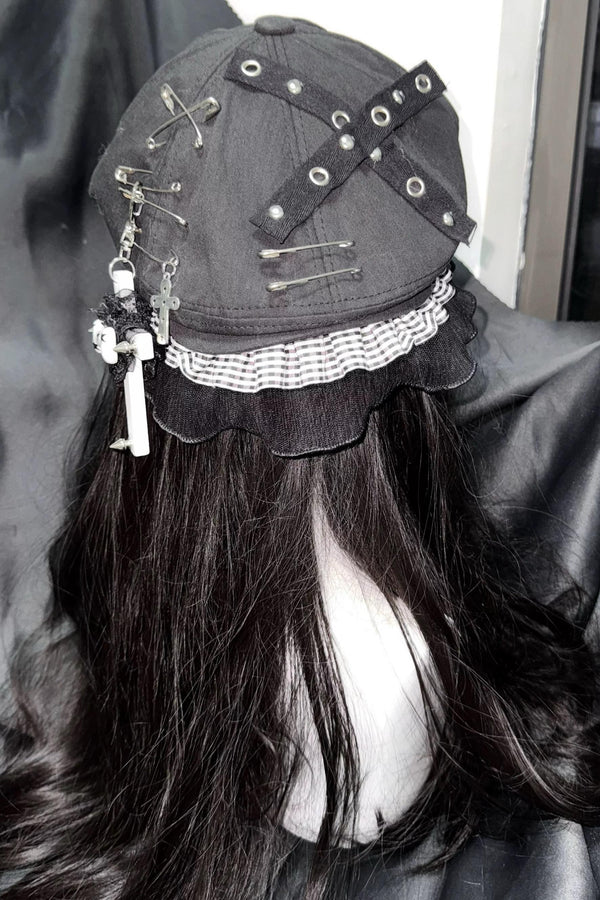 Bunny Ear Punk Plaid Beret