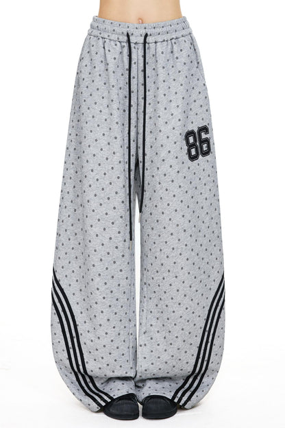 Dot Wide Leg Sweatpants