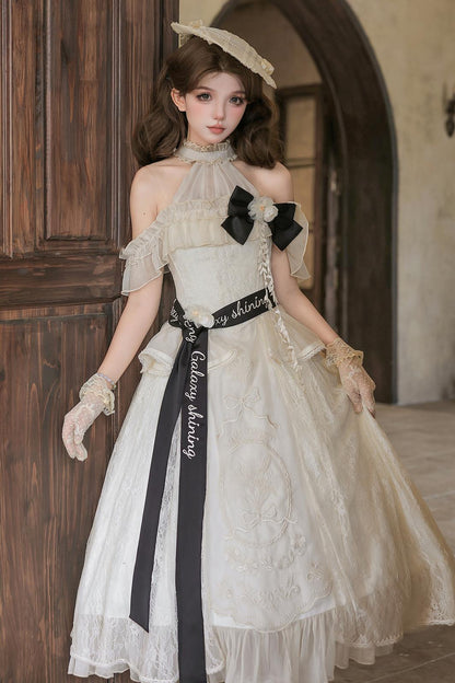 White Rose Embroidered Lolita Dress