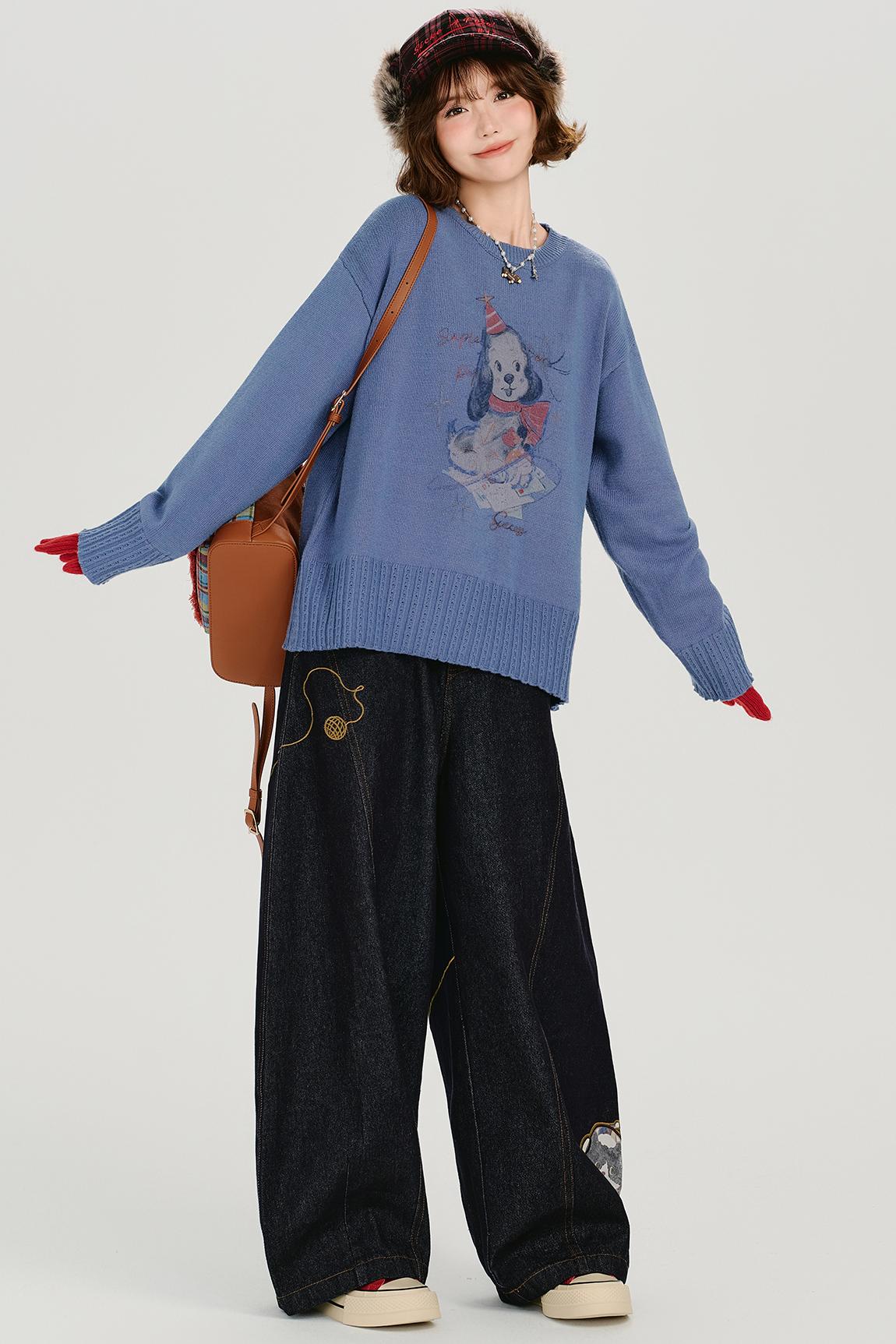 ウインタープリンテッドニット