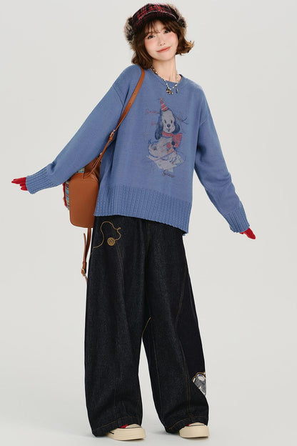 ウインタープリンテッドニット