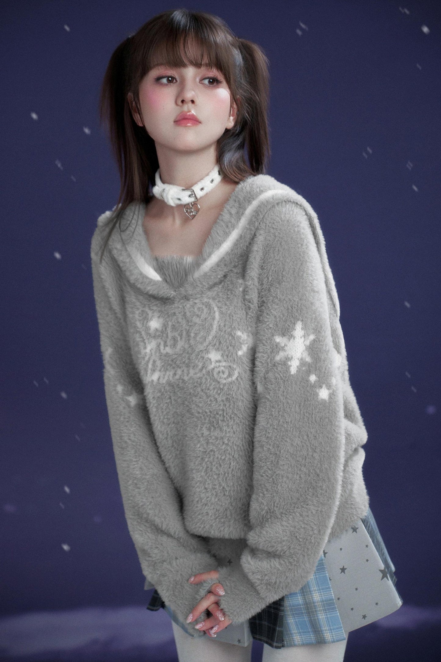 Pure White Fur Choker