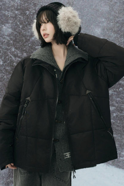 Wool padded winter coat