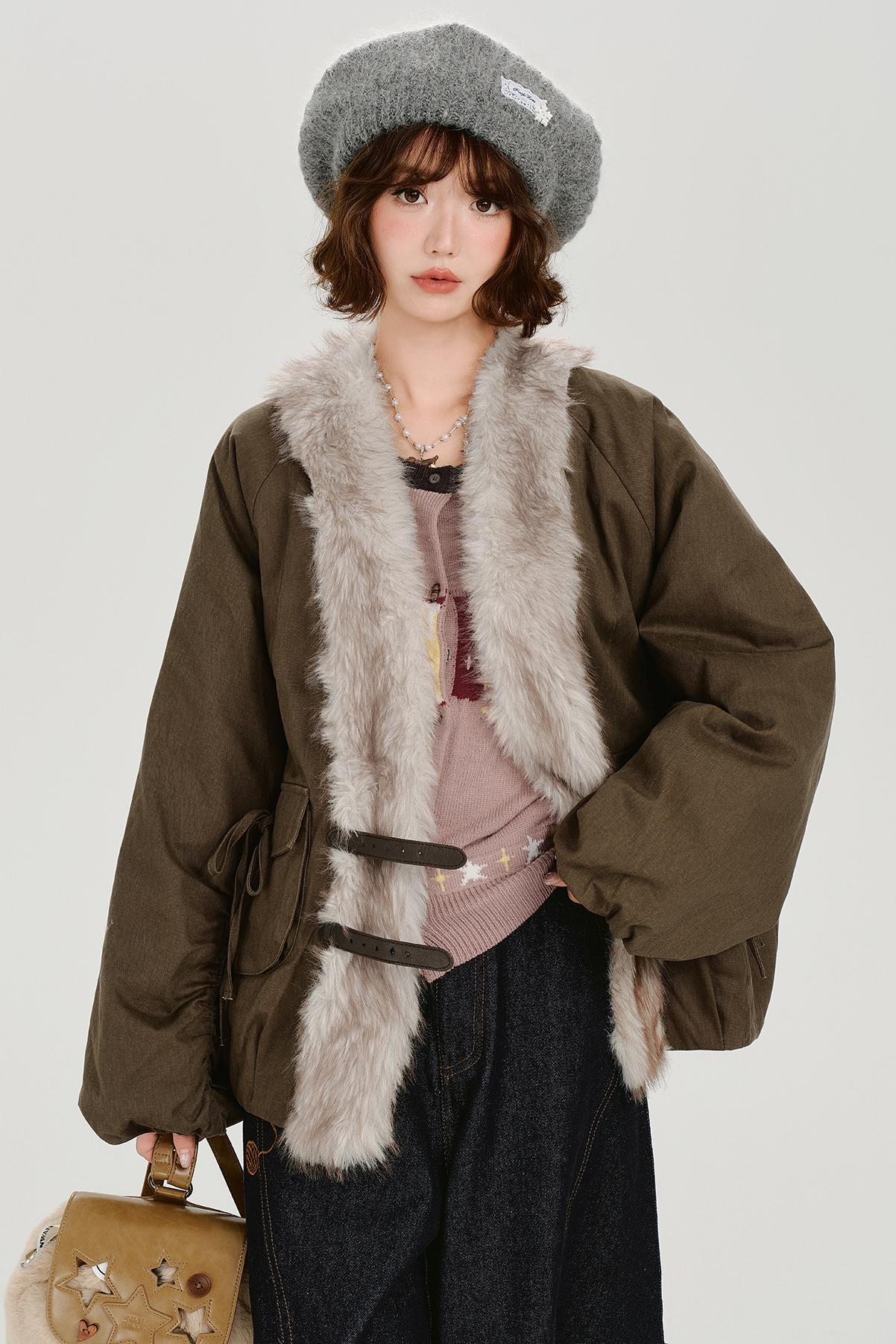 レトロファーコラージャケット