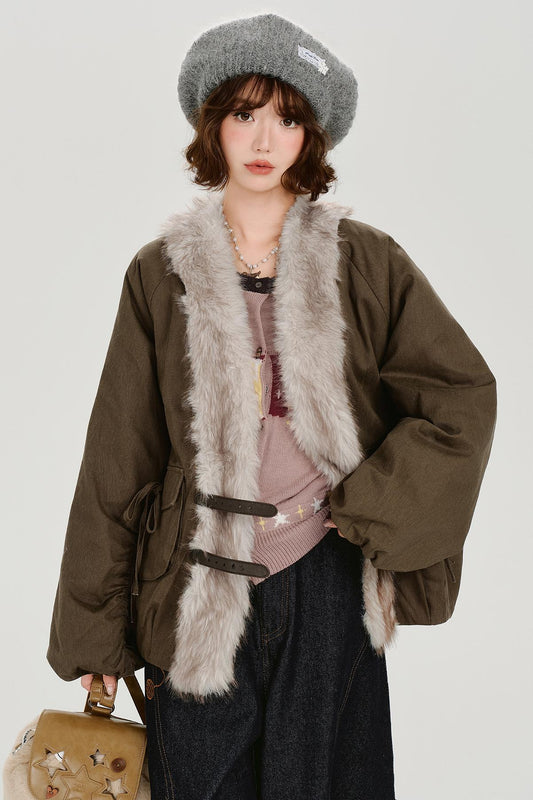 レトロファーコラージャケット