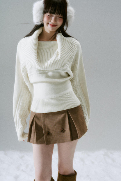 Big collar knit