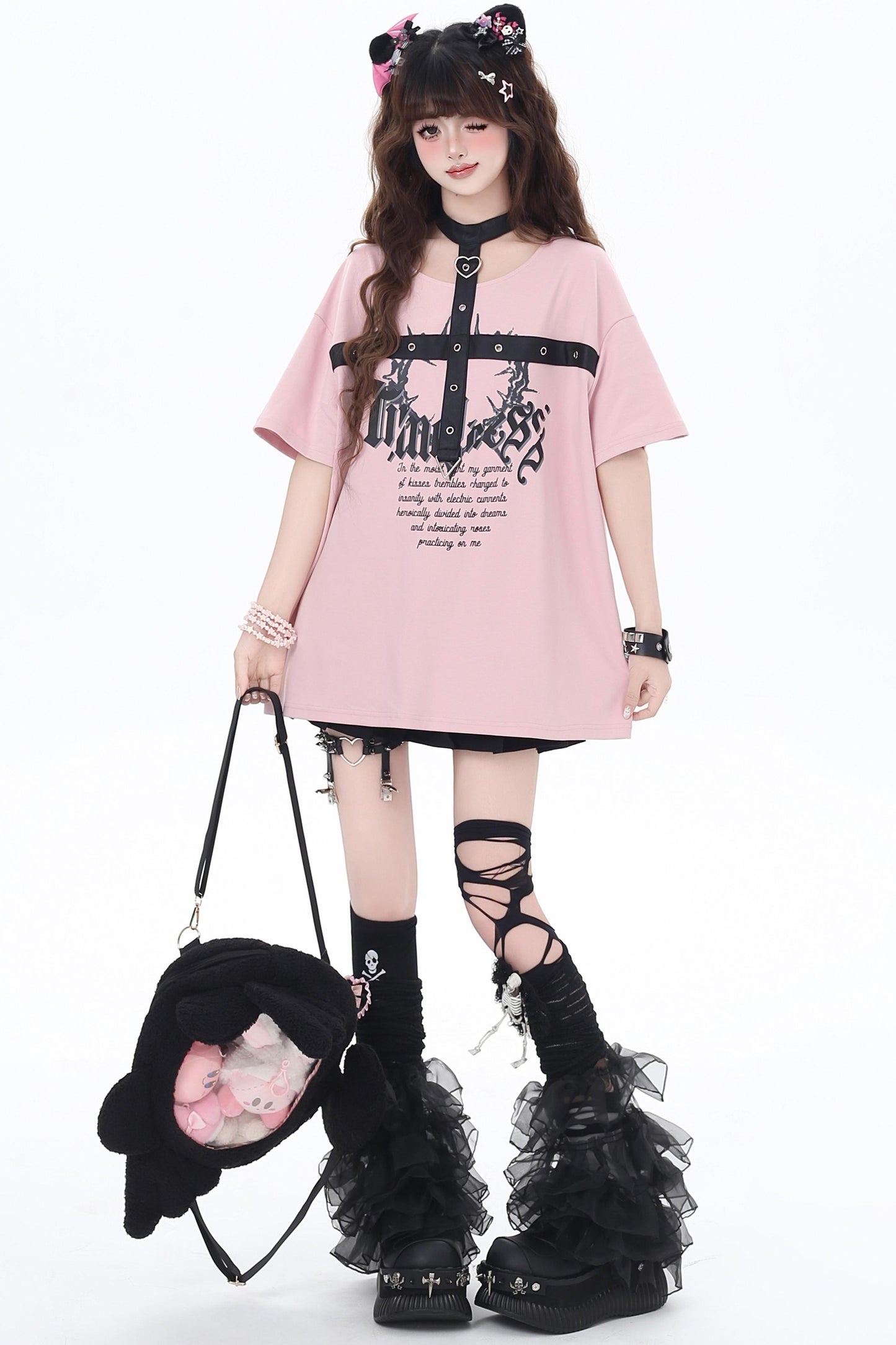 Summer Leather Button T-Shirt