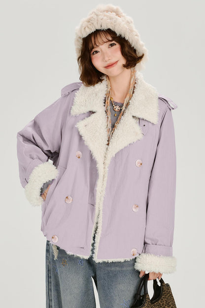 アメリカンレトロラペルコットンジャケット