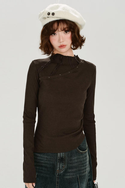 レトロラッフルドエッジトップス