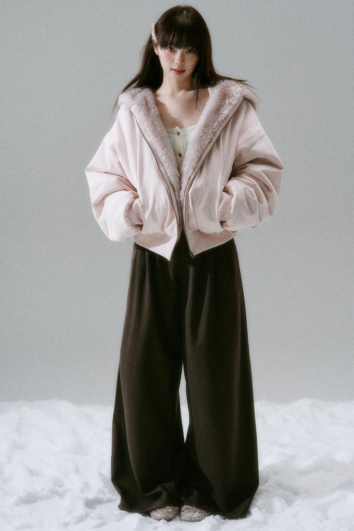 Sweet Mode Fur Hooded Jacket