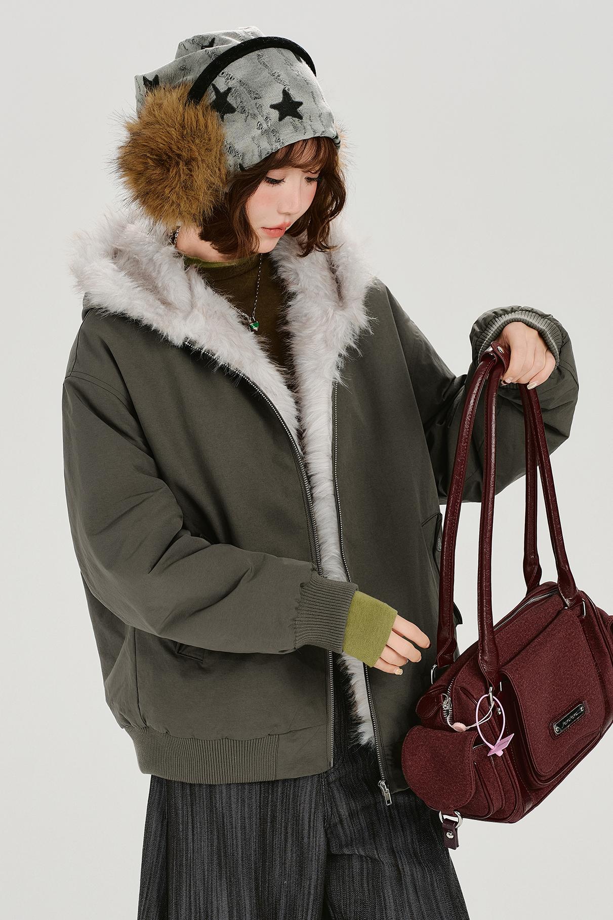 アメリカンレトロフーデッドジャケット