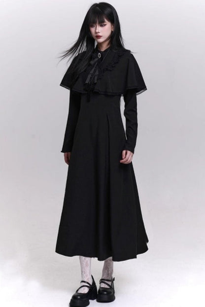 Gothic Black Long Dress