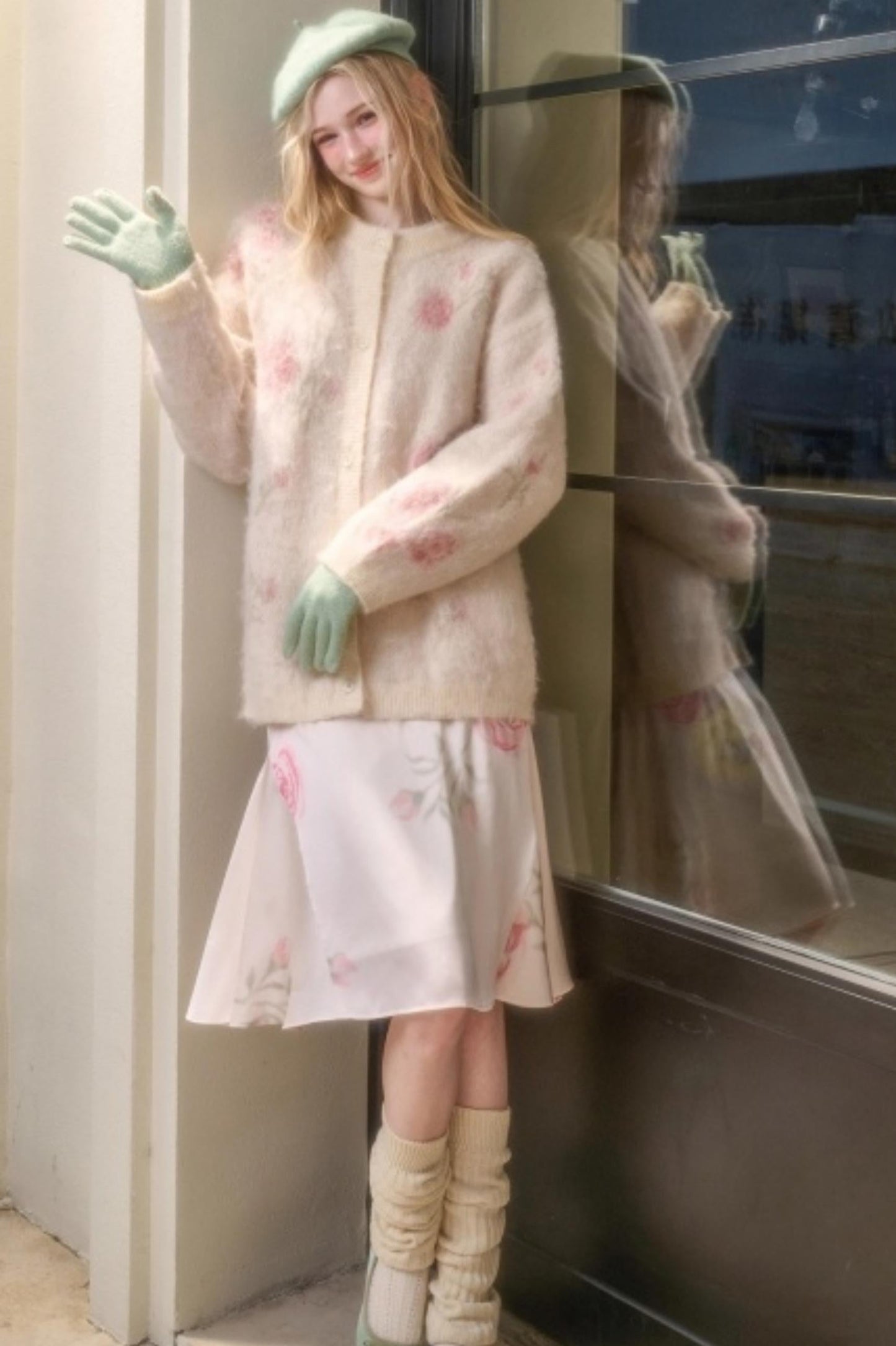 スイートレトロガーリーニットカーディガン