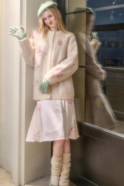 スイートレトロガーリーニットカーディガン